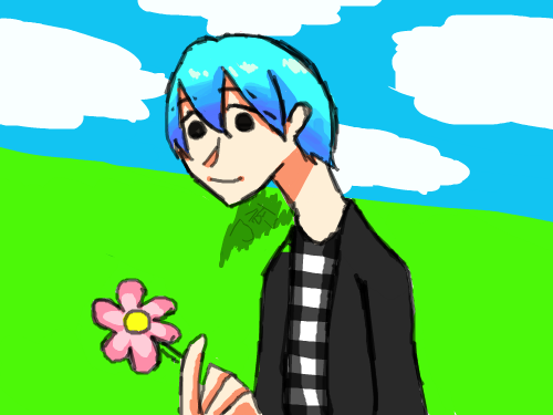 꽃을 든 남자 : 처...첫작입니다 다소 못그려도 이해해 주세요찡끗 스케치판 ,sketchpan