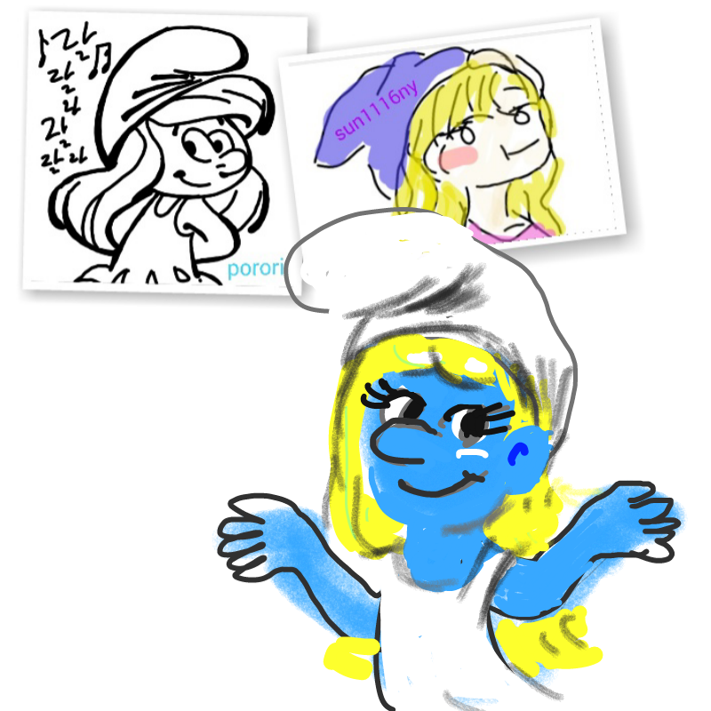 랄랄라..... : 랄랄라...스머펫 스케치판 ,sketchpan