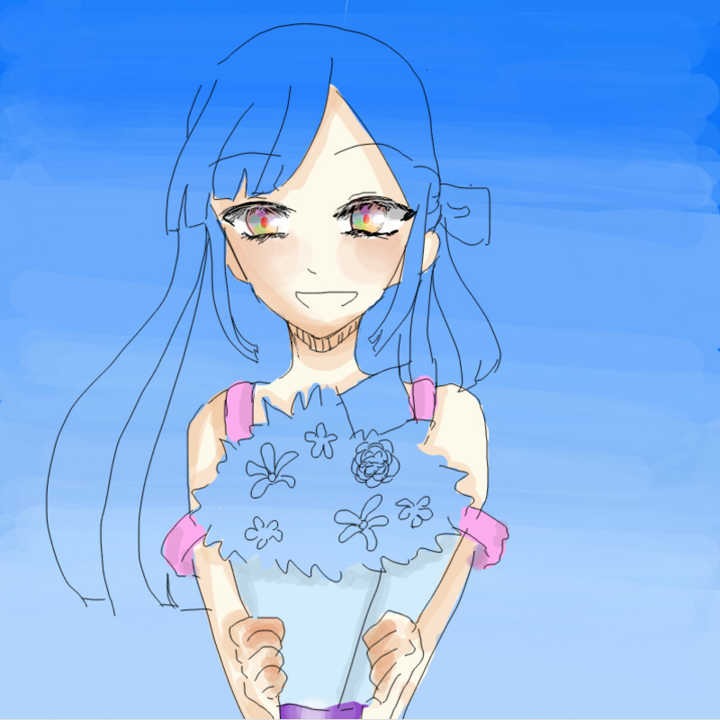 뭉게뭉게구.. : 뭉게뭉게구름님이 그려준..뒷배경 그리고 구름같은 꽃 이뻐요,, 고마워요♡♡♡ 스케치판 ,sketchpan