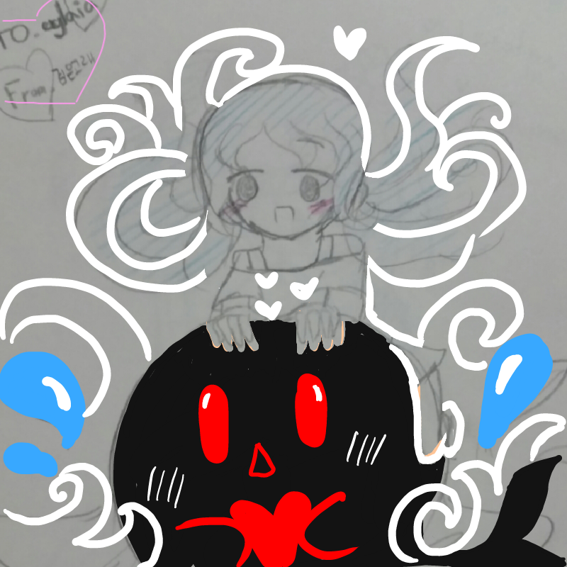 검은고래님.. : 검은고래님이 그려준 리퀘..고마워요♡♡♡ 스케치판 ,sketchpan