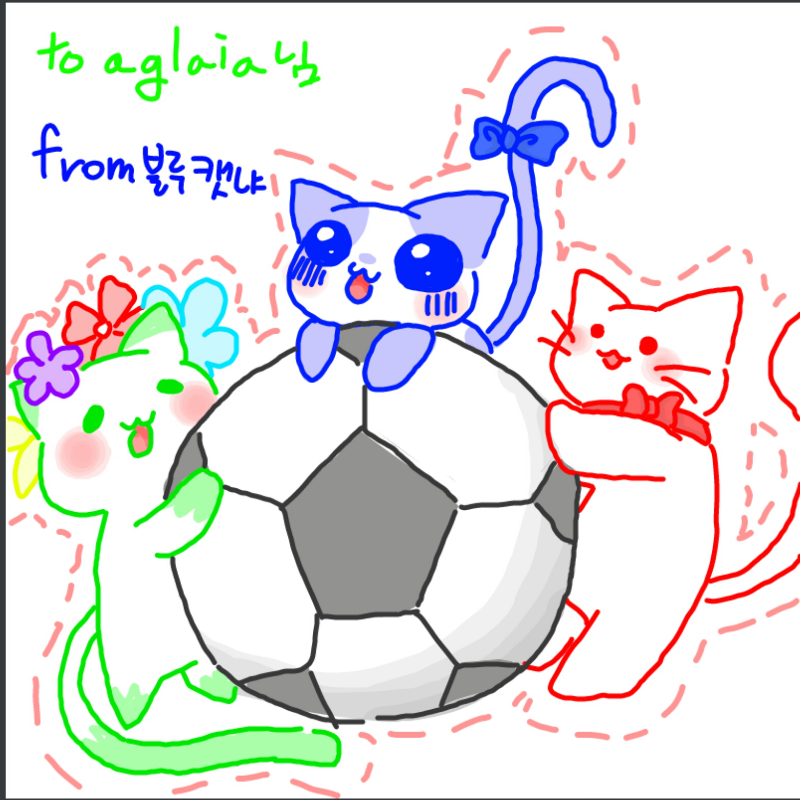 블루캣냐가.. : 블루캣냐가 그려준 리퀘...고마워요♡♡♡ 스케치판 ,sketchpan