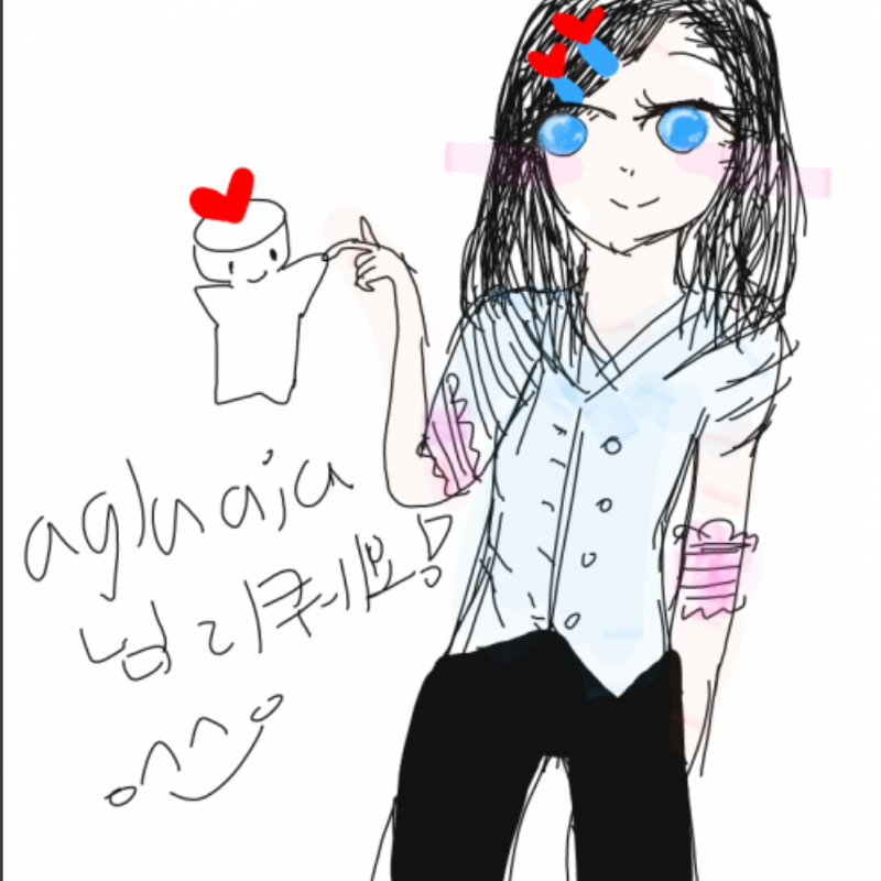 콧수염아가.. : 콧수염아가씨가 그려준 사랑이 의인화..고마워요♡♡♡ 스케치판 ,sketchpan