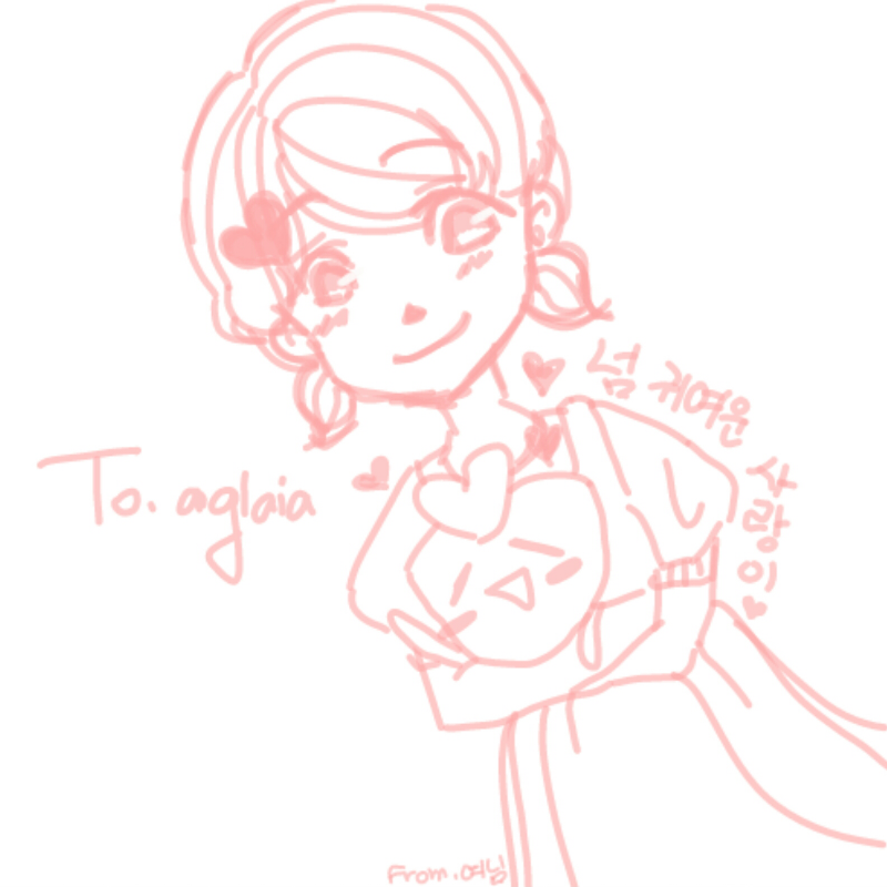 깜짝선물 .. : 깜짝선물 고마워요♡♡♡ 사랑해요 ...여님이 그려주신 스케치판 ,sketchpan