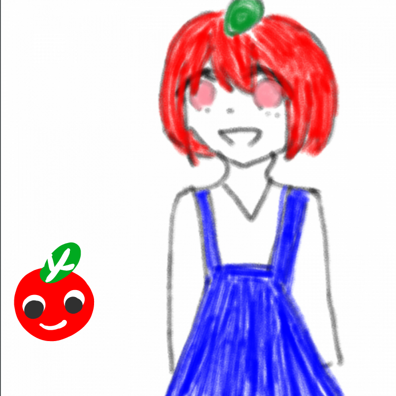 토이치카님.. : 토이치카님이 그려준 사과 의인화..고마워요♡♡♡ 스케치판 ,sketchpan