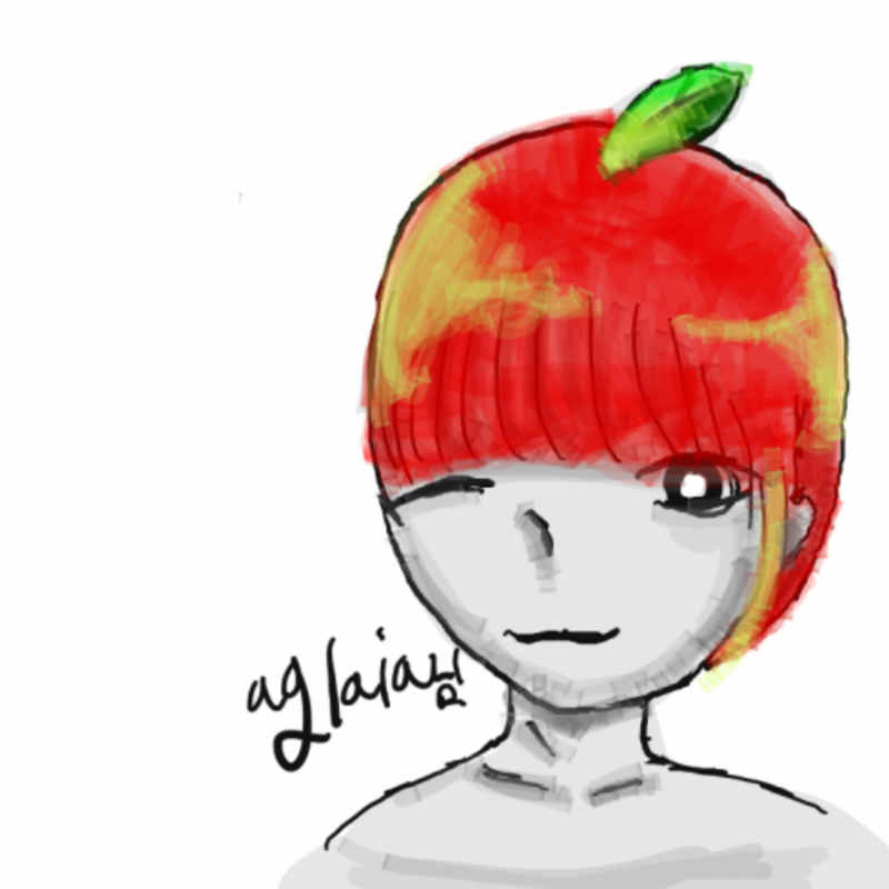 로뽀로님이.. : 로뽀로님이 그려주신 사과 의인화...고마워요♡♡♡ 스케치판 ,sketchpan