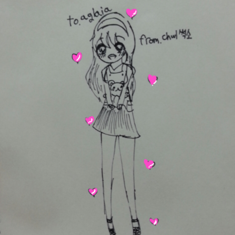 chwl썩소.. : chwl썩소님이 그려준..고마워요♡♡♡ 스케치판 ,sketchpan