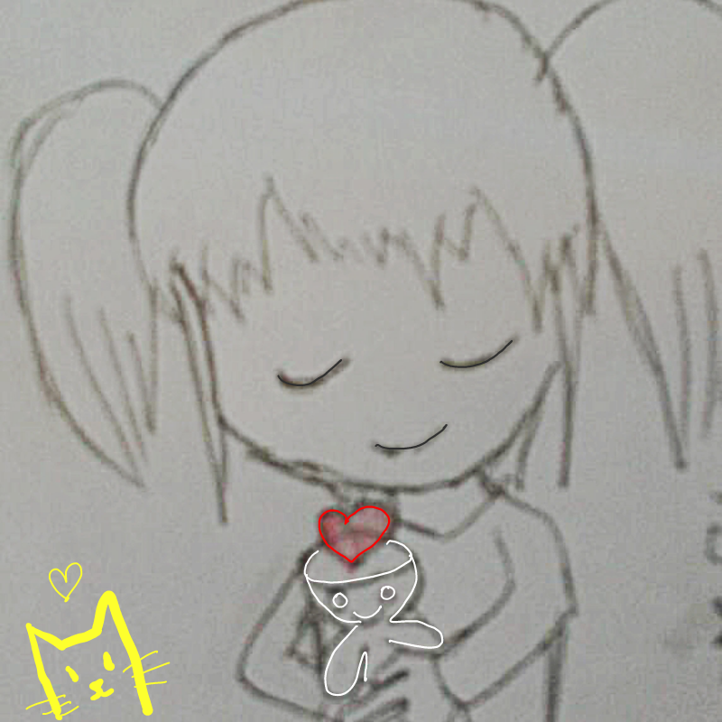 노란캣님이.. : 노란캣님이 그려준...고마워요♡♡♡ 스케치판 ,sketchpan