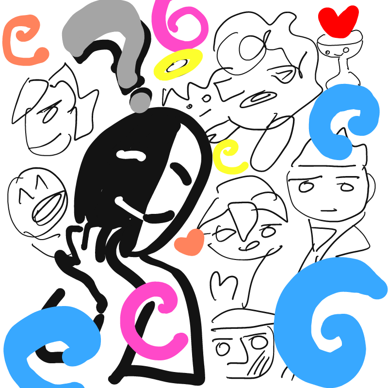 고민에 빠.. : 고민에 빠진 카루바루♡♡♡ 스케치판 ,sketchpan