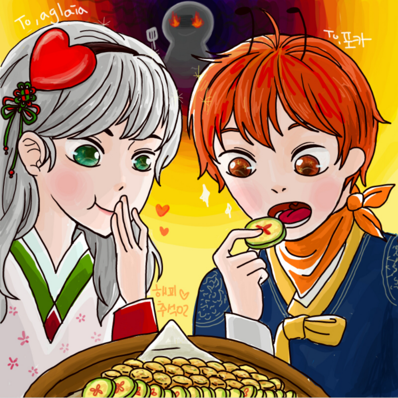 퍼시펭님이.. : 퍼시펭님이 그려주신...고마워요...사랑스러운 그림이네요♡♡♡나가려는중..화요일은 바쁜날..다들 이쁜하루 되세요 스케치판 ,sketchpan