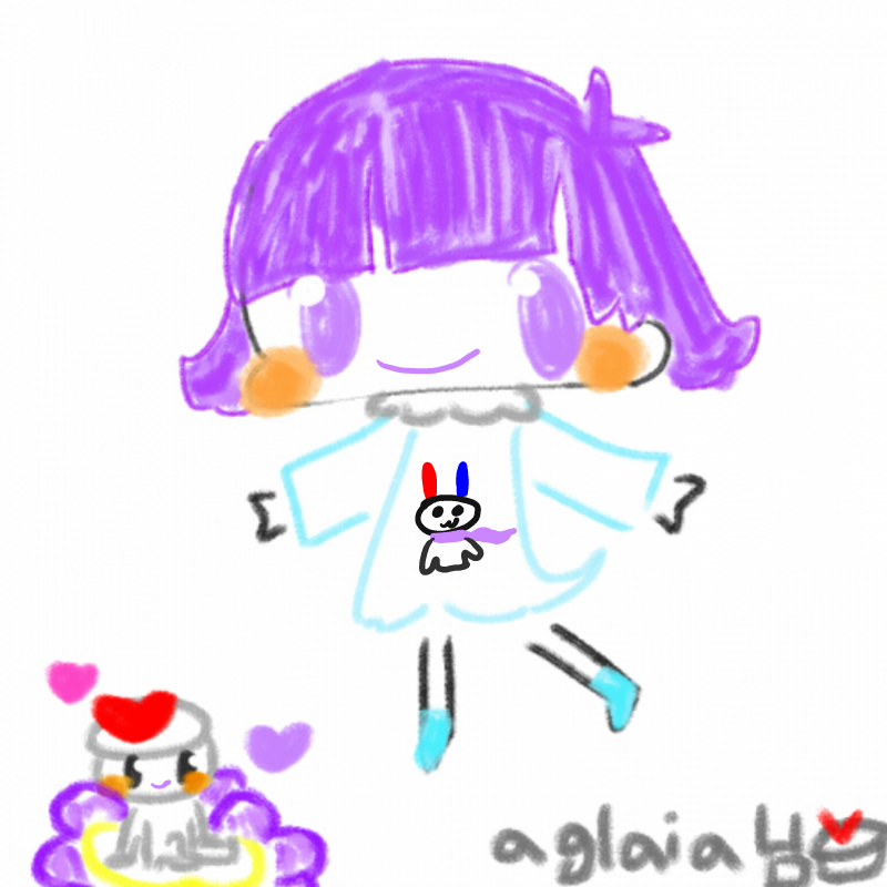 빨강파란님.. : 빨강파란님이 그려주신 보라머리 소녀..고마워요♡♡♡ 스케치판 ,sketchpan