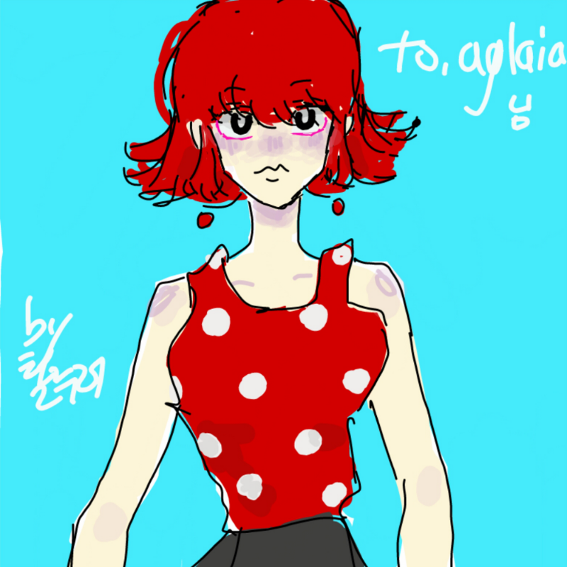 탈주러님이.. : 탈주러님이 그려준 빨간머리소녀..고마워요♡♡♡ 스케치판 ,sketchpan