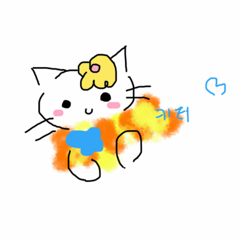 아이오아이.. : 아이오아이님이 그려주신...키티♡ 고마워요♡♡♡ 스케치판 ,sketchpan