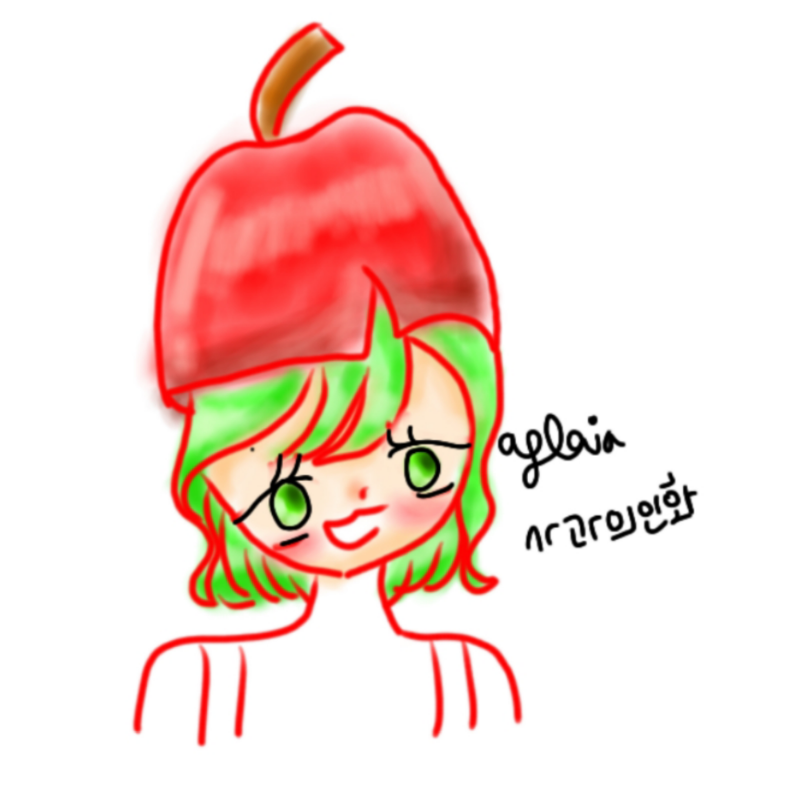 최주희님이.. : 최주희님이 그려준 사과 의인화..고마워요♡♡♡ 스케치판 ,sketchpan
