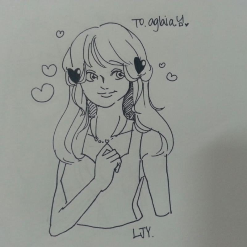 뚜뚜릐님 .. : 뚜뚜릐님 그려준 사랑이 의인화..고마워요♡♡♡ 스케치판 ,sketchpan