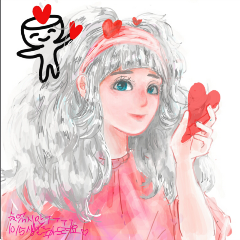 첫댓님이 .. : 첫댓님이 그려주신..고마워요♡♡♡ 스케치판 ,sketchpan