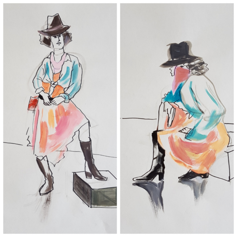 크로키 (15.. : 크로키 (15분) 스케치판 ,sketchpan