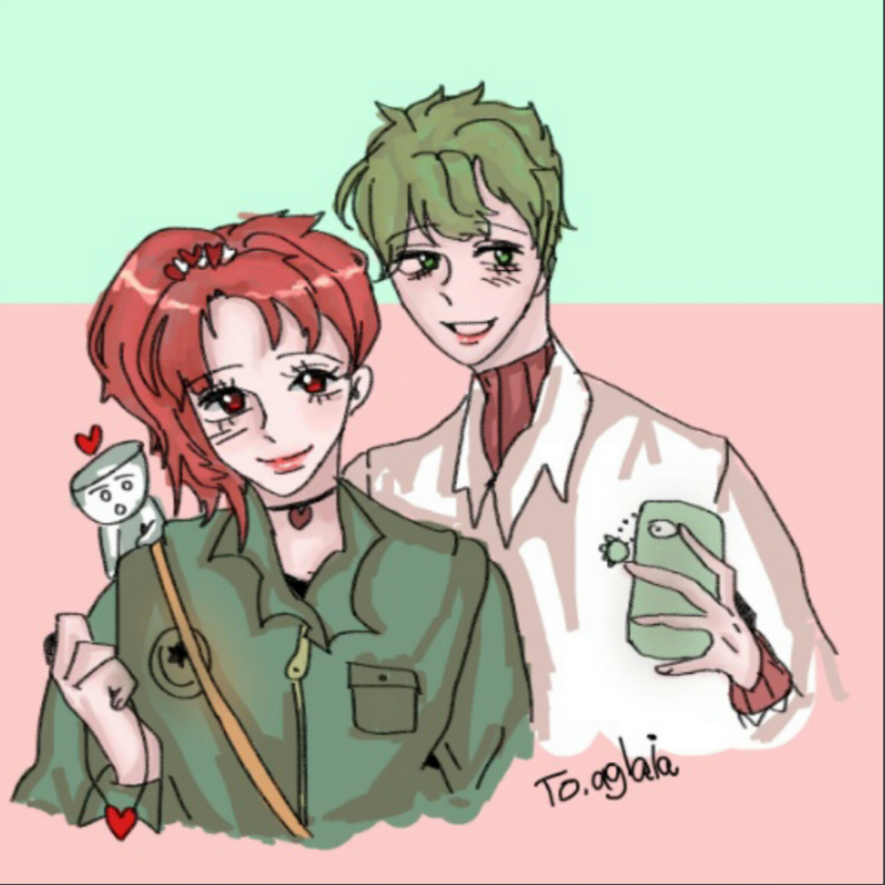 뚜또밀감님.. : 뚜또밀감님이 그려준 사랑이와 뚜또밀감..고마워요♡♡♡ 스케치판 ,sketchpan