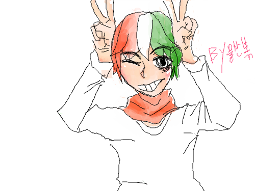 의인화 그려봤습니다. : 스케치판으론 처음그려 미숙한 그림 잘부탁드립니다 스케치판 ,sketchpan