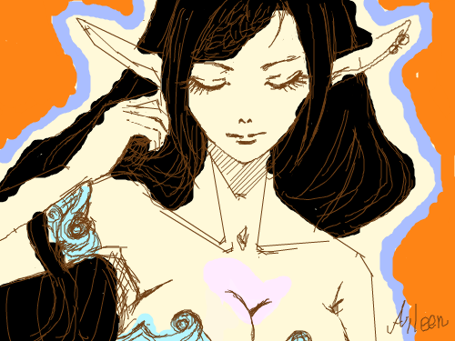 엘프같은녀^^ : 전 엘프같은 녀랍니다 스케치판 ,sketchpan