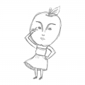 사과아가씨.. : 사과아가씨섹시기욤포즈 스케치판 ,sketchpan