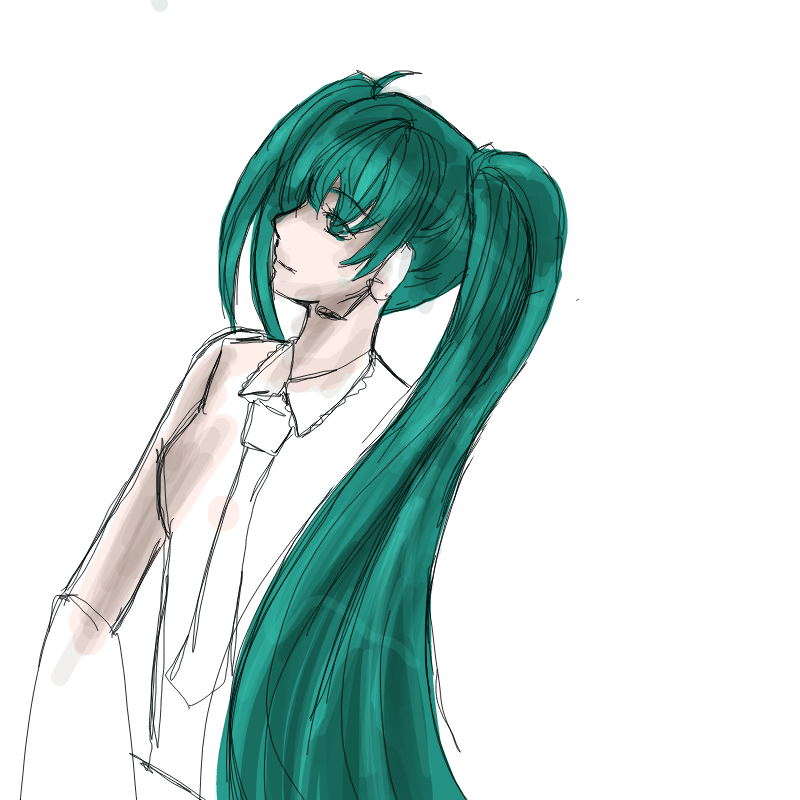 하츠네미쿠.. : 하츠네미쿠 미완성 스케치판 ,sketchpan