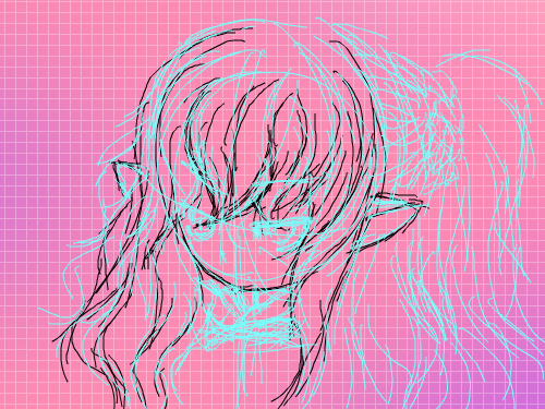 자캐 : 양을 인간캐릭으로 귀엽게 만들어 보려고 했는데 레이러 자리 잘못 잡아 망작...;ㅂ; 스케치판 ,sketchpan