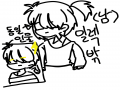 일렉 여자.. : 일렉 여자버전도 있는데 머리가 좀 더 길어요핳 그리고 남자일렉은 노랑색이구 여자일렉는 다홍색인..
옷은 남여 둘다 똑같은데 바지길이차이인..  큥☆ 스케치판 ,sketchpan