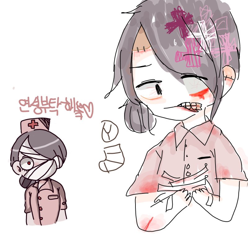 음..어.. 붕.. : 음..어.. 붕대를 풀면 이런느낌일거 같아서ㅓ.. 스케치판 ,sketchpan