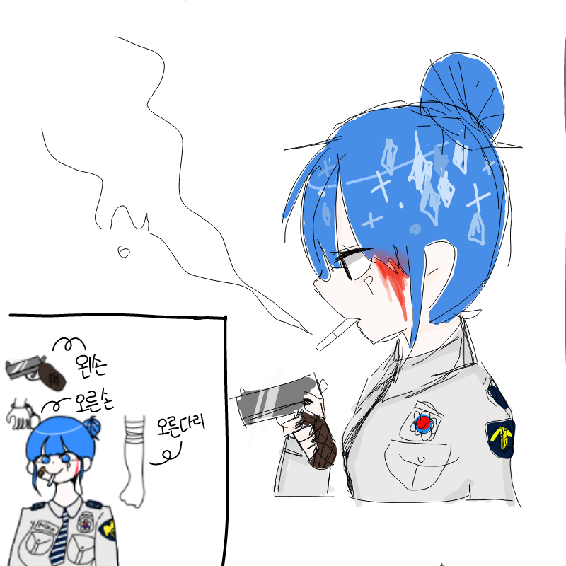 폴리나언니.. : 폴리나언니 자캐가 원색이ㅣ강하당ㅇ.. 스케치판 ,sketchpan