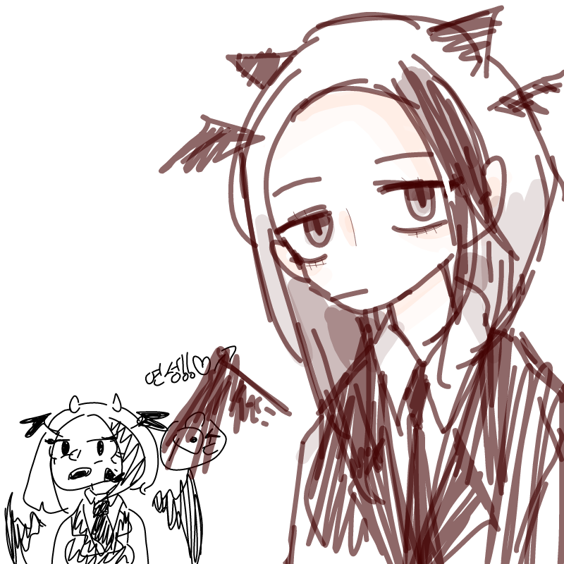 테우펠 머.. : 테우펠 머리카락이 어정ㅇ쩡해서 그리기 어려워따!.. 스케치판 ,sketchpan