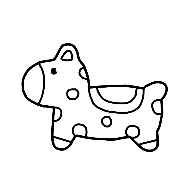 말 : 말 스케치판 ,sketchpan