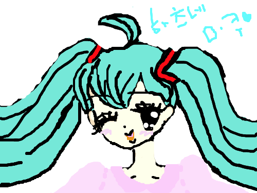 하츠네미쿠 : 미쿠임ㅋ죄송 초보라ㅋㅋ 스케치판 ,sketchpan