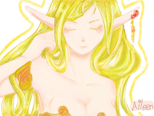 엘프 채색해드렸어요:D : 다그린뒤 나오는 허리통증......ㅠㅜ 스케치판 ,sketchpan