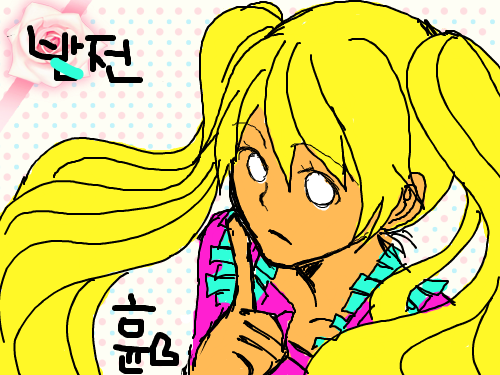 노란색머리^^반전빛^^ 예쁜(?)미쿠 : 노란색머리^^반전빛^^ 예쁜(?)미쿠 스케치판 ,sketchpan