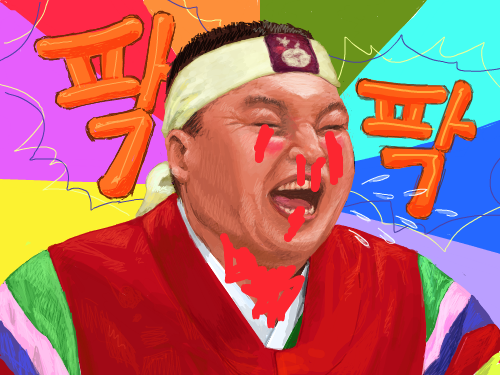 피 나는 강호동 : 피들이 줄줄 스케치판 ,sketchpan