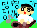 기타리스트짱구 : 기타치는 한 남자(짱구)가 너무 못해서 ..... 스케치판 ,sketchpan