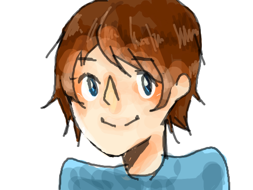 갈색머리 : 갈색머리 파란눈 스케치판 ,sketchpan