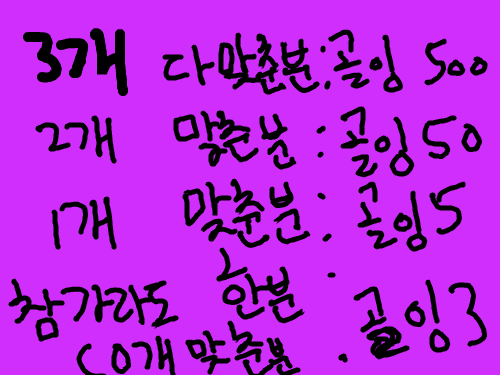 골잉문제 : 제가 뭐라썼는지 맞추면 골잉듬뿍!골잉은 내일이나 모래에 드리겠습니다. 스케치판 ,sketchpan