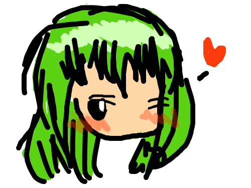 초록머리 여자아이 : 심심해서 연습겸으로 그렸어요ㅋ 스케치판 ,sketchpan