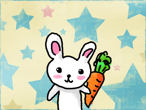 Rabbit : Rabbit and carrot 스케치판 ,sketchpan