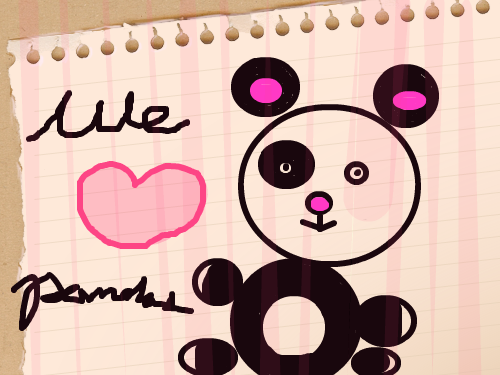 PANDA : CUTICLE 스케치판 ,sketchpan