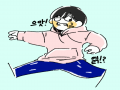 다른앱에서.. : 다른앱에서 그렸다쥬~ 저를 캐릭터로 만들었는데 지금보니 앞머리가 반대로 됬다아아ㅡㅏ!!??(?) 스케치판 ,sketchpan