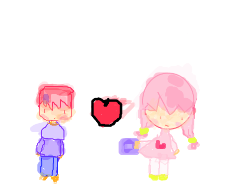 러브러브 : 고백일까요? 스케치판 ,sketchpan