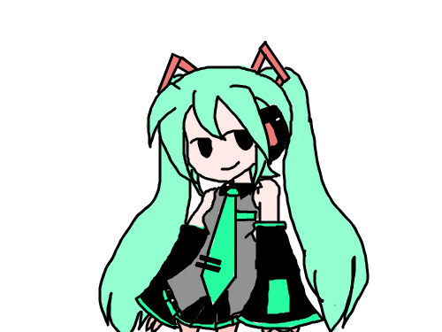 미쿠색칠공부 : 라랄 미쿠는 이뻐요 ㅋ 스케치판 ,sketchpan