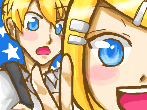 uuuuuhh : it's actually rin and len.. but it's kindaaa.. er... 스케치판 ,sketchpan