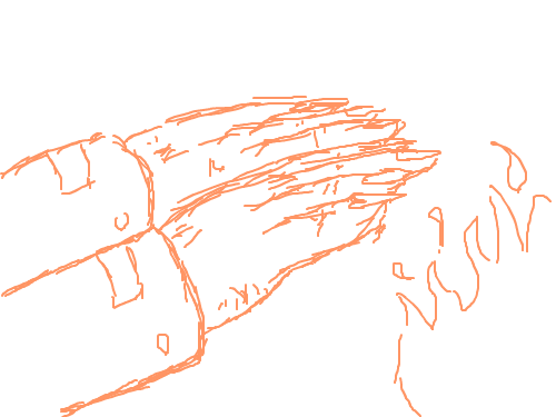 (손) : 타블렛 없이 그린거에요 스케치판 ,sketchpan
