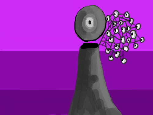 언제나 지켜보고 있다 : 자캐중 하나 스케치판 ,sketchpan