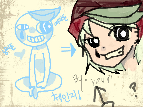 의인화해봤지요잉 : 배경 어떻게 하얗게하는지 모르겠다죠...팔아프네요잉.. 스케치판 ,sketchpan