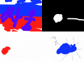 싸움 : 와  파랑이가 이겻다 {참고로 난 파란색을 좋아한다} 스케치판 ,sketchpan