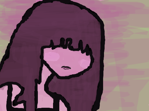 Purple girl : Just a girl with different hues of purple. 스케치판 ,sketchpan